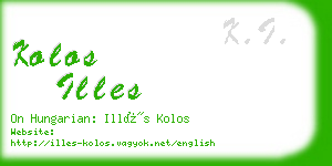 kolos illes business card